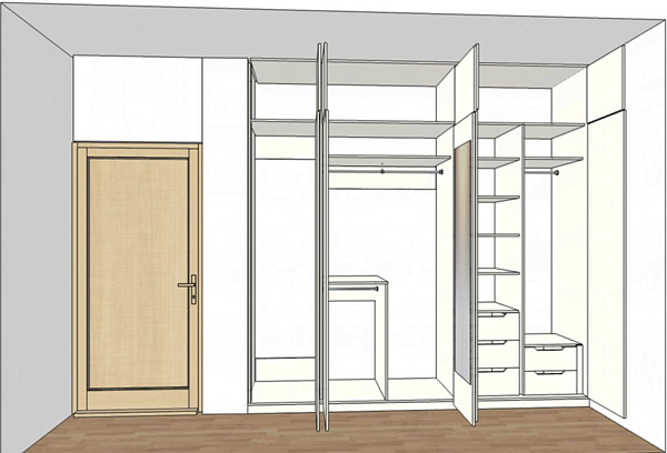 Белый шкаф в спальню на заказ ARISTO (3).jpg